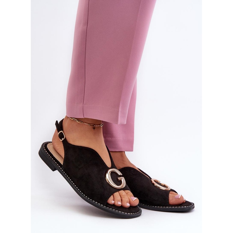 S. BARSKI Elegantní dámské sandály značky S.Barski černý 1