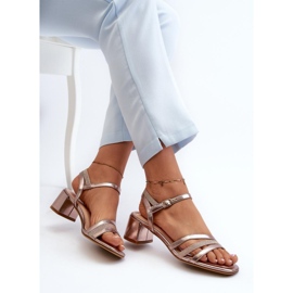 Sergio Leone Krásné dámské sandály vyrobené z eko kůže růžový 1