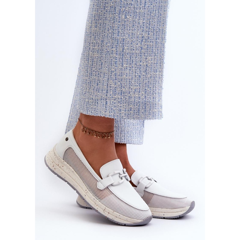 Bílé sportovní mokasíny bílý 1