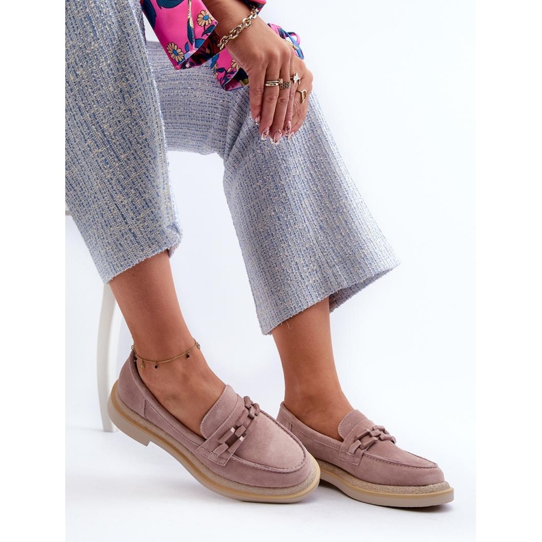 Dirty Pink semišové mokasíny růžový 1