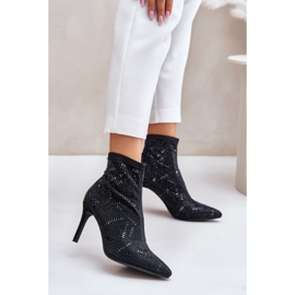 S.Barski HY42-161 Černé kozačky černá 1