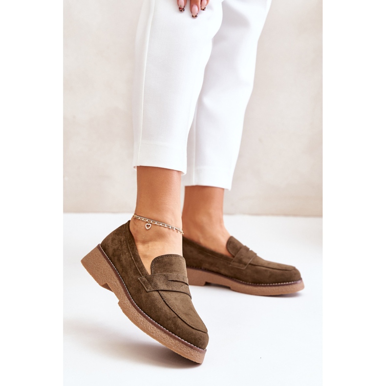 Mokasíny Model C-528 tmavě zelené zelená 1