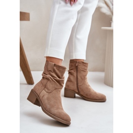 Step in style Kozačky Model Zinanya 1249 Beige - Krok ve velkém stylu béžový 1