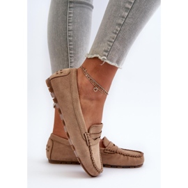 Mokasíny model 24PB02-7673 tmavě béžová béžový 2