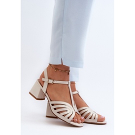 Dámské sandály Sergio Leone SK880, perleťové béžový 1