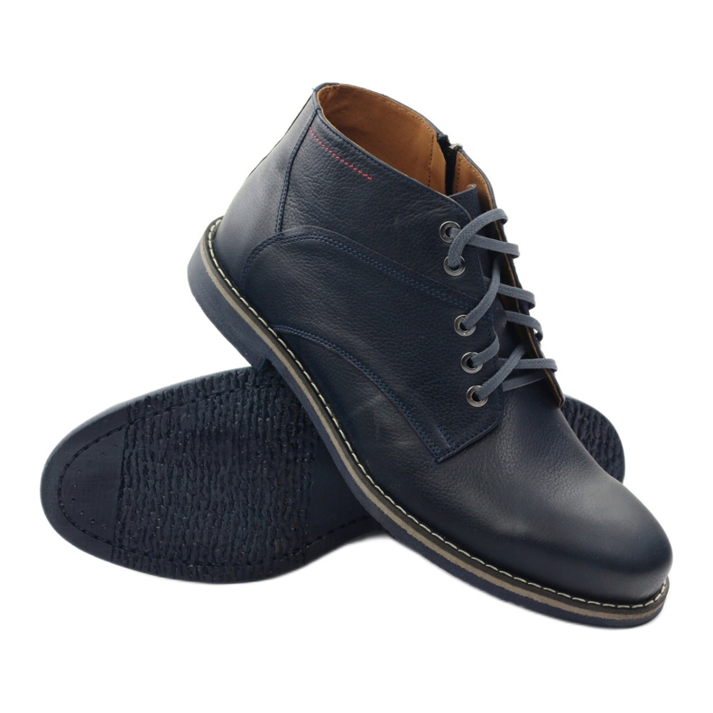 Moskała Elegantní pánské oblohy TM-1 Navy Blue modrý 3
