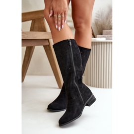 Step in style Boty Model Orchides NS525P Black - Krok ve velkém stylu černý 2