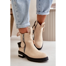 Step in style Boty Model Calvaro NC1279 Béžová - Krok ve velkém stylu béžový 1