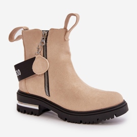 Step in style Boty Model Calvaro NC1279 Béžová - Krok ve velkém stylu béžový 2