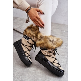 Sněhule Model HY821-63 Béžová/Černá béžový 1