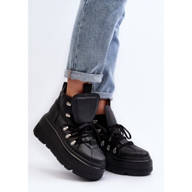 Vysoké sportovní boty Model Zazoo 3416 Black černý 1