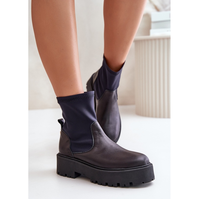 Nazouvací kotníkové boty model Zazoo Black černý 1