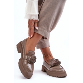 Dámské boty se zdobením na pásku YL97, béžová béžový 1