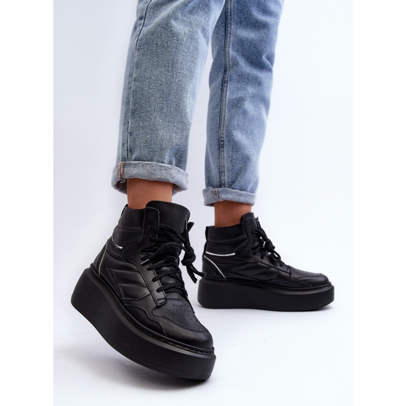 Černé sportovní boty Zazoo černá 2 Černé sportovní boty Zazoo černá 2