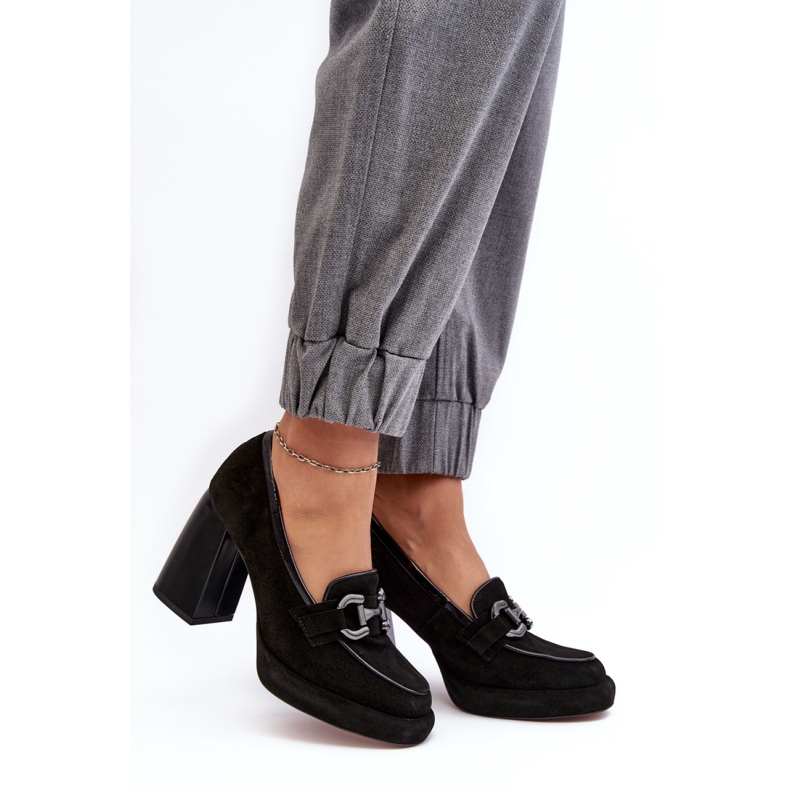 Dámské lodičky se zdobením Laura Messi 2706 500-173 černé černá 1