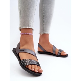 Sandály 82429 Ipanema Vibe Sandal Fem černo-stříbrné černý 1