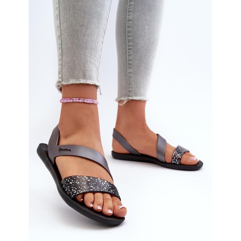 Sandály 82429 Ipanema Vibe Sandal Fem černo-stříbrné černý 1