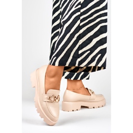 Béžové boty se zdobením B2733BE béžový 1