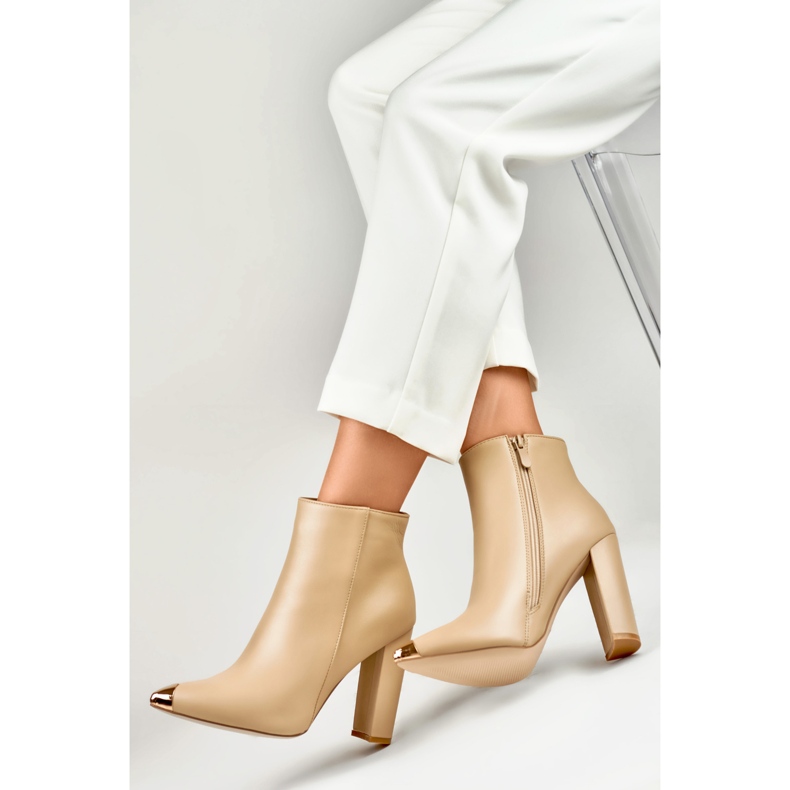 Boty Model MS2055KH Tmavě béžová - PRIMO béžový 1