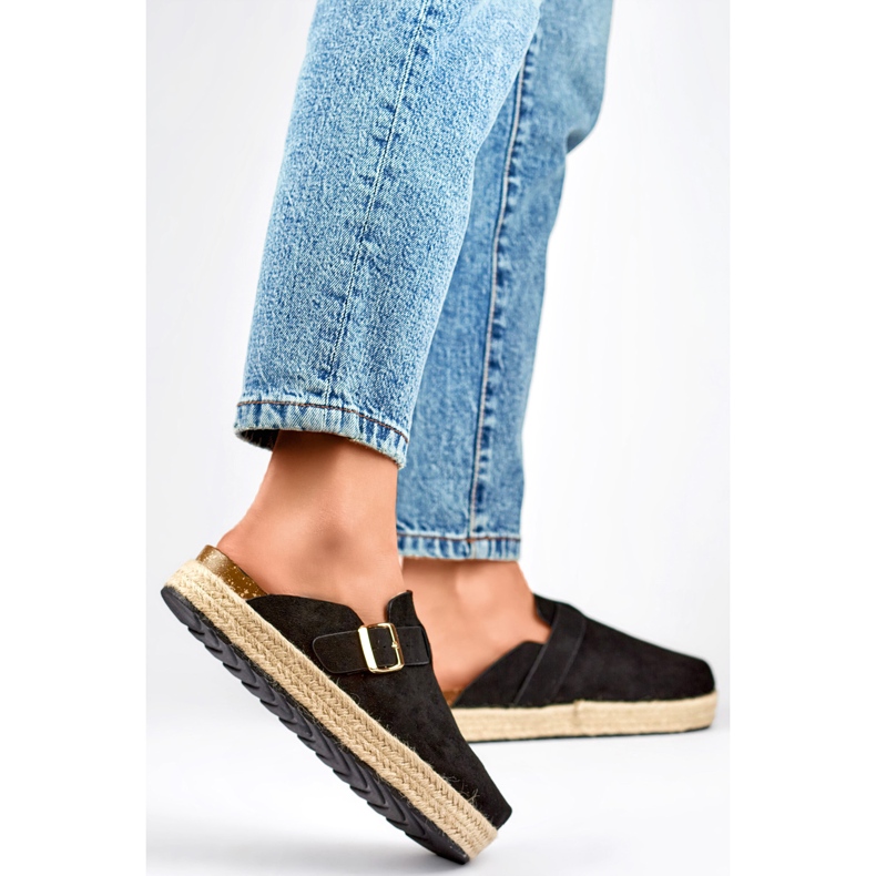 DM802B Dámské uzavřené žabky, černé černá 1