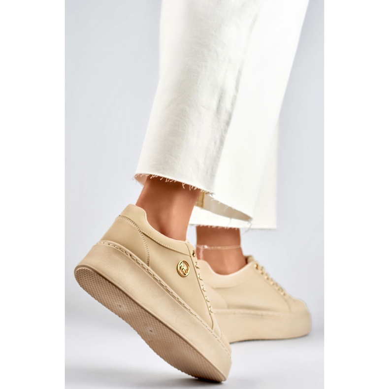 Dámská sportovní obuv s ozdobou TL251-10L/BE béžová béžový 1