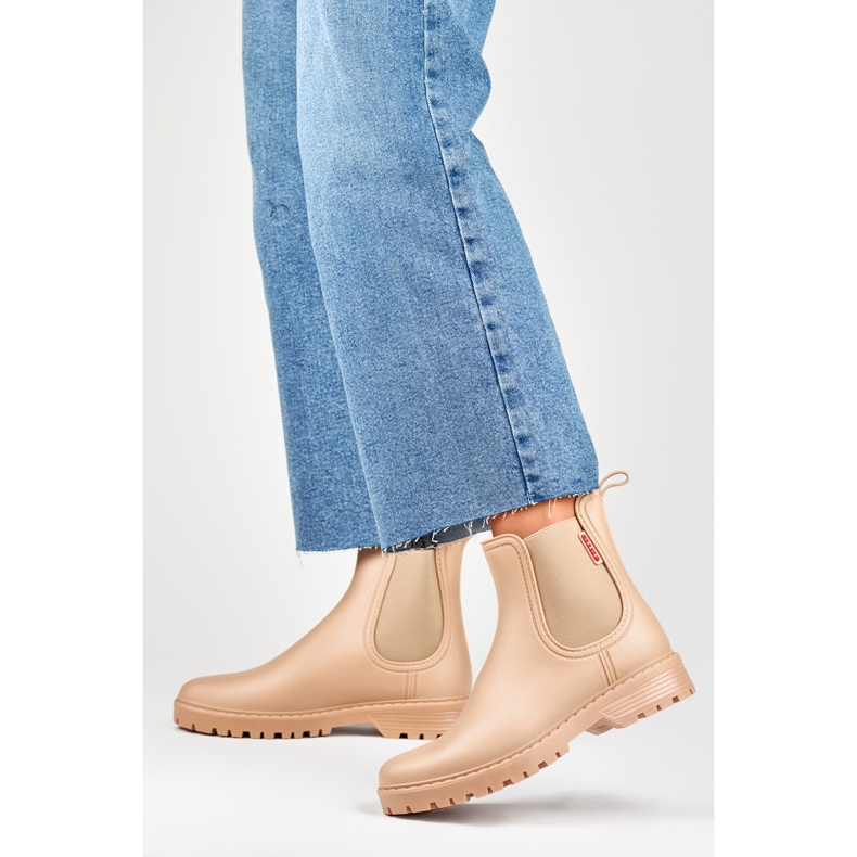 Dámské holínky S17BE, béžové béžový 2