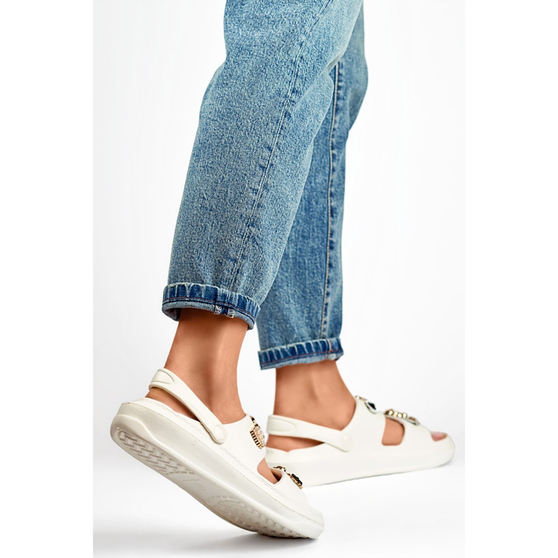 Dámské sandály zdobené JHC3071W bílé bílý 1 Dámské sandály zdobené JHC3071W bílé bílý 1