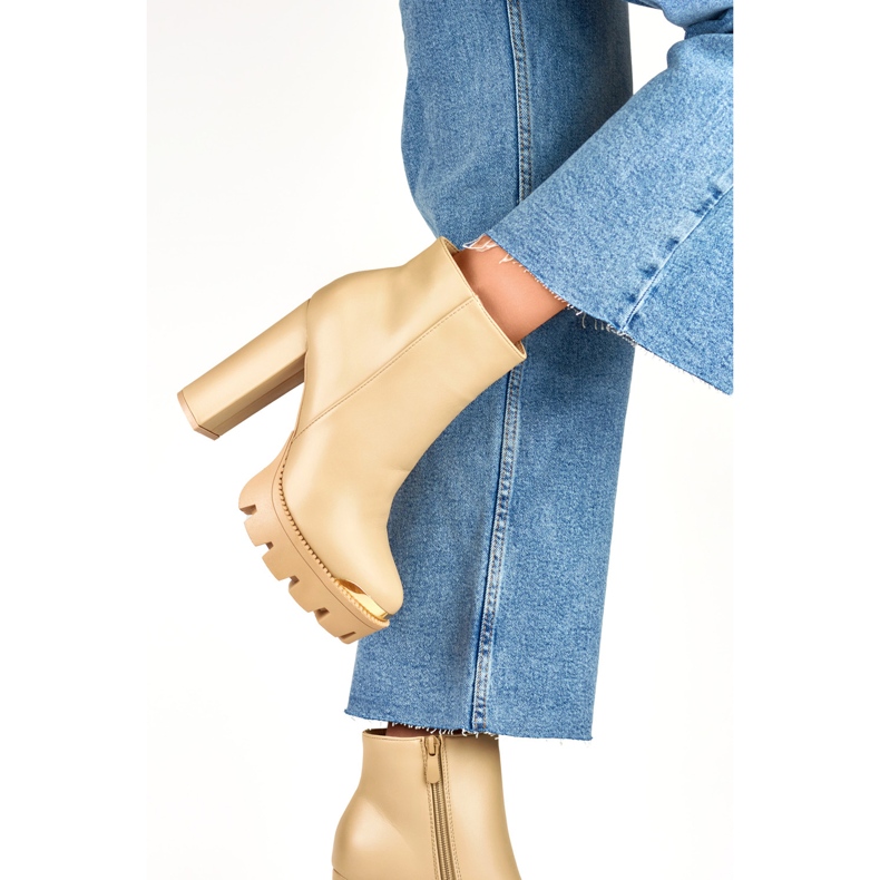 Boty Model NS313KH Béžová - PRIMO béžový 2