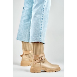 Kozačky Model YQ41KH Světle béžová - PRIMO béžový 2