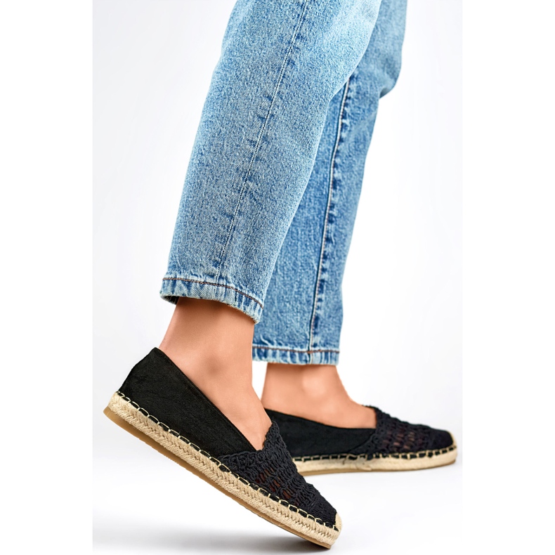 Vzdušné dámské espadrilky 1494B černé černý 1