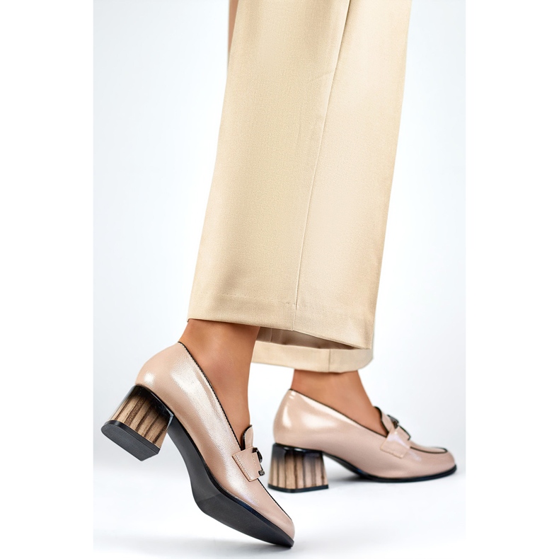 Dámské lodičky s ozdobou GD-FL477D.BE béžové béžový 2