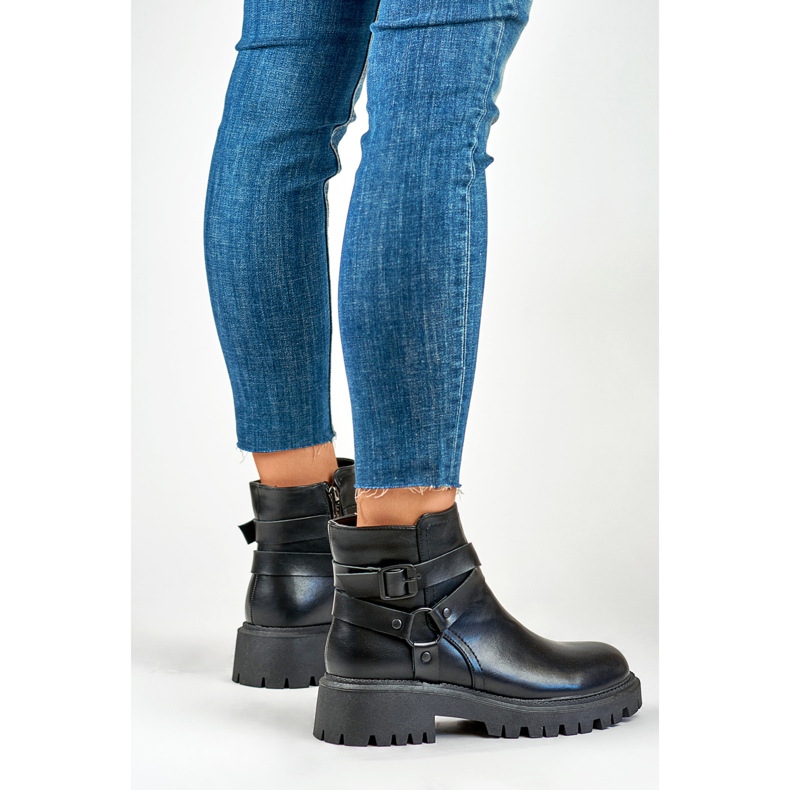 Kotníková obuv Model Aline 250043B-PU Černá - PRIMO černý 2