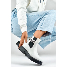 Chelsea boty Model 250005W-PU White - PRIMO bílý 1