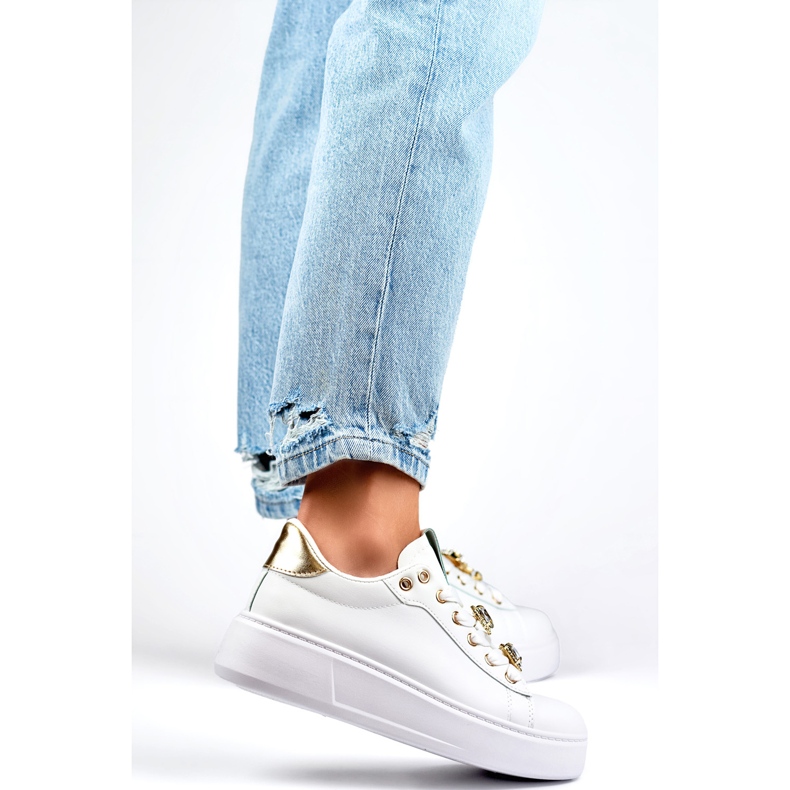 Dámská sportovní obuv s medvídkem EV392-1GO bílá bílý 1