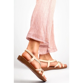 Dámské sandály PS06BE béžové béžový 1