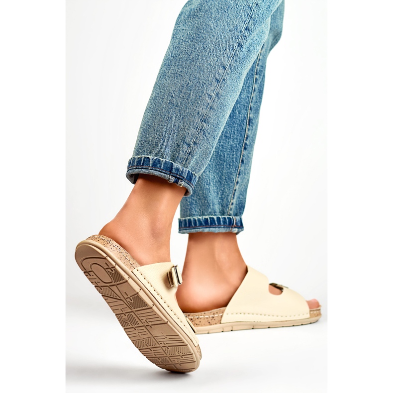 Dámské pantofle G3178-7BE béžové béžový 1