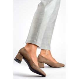 Dámské lodičky GD-XR-103B-KH Hnědá hnědý 1 Dámské lodičky GD-XR-103B-KH Hnědá hnědý 1