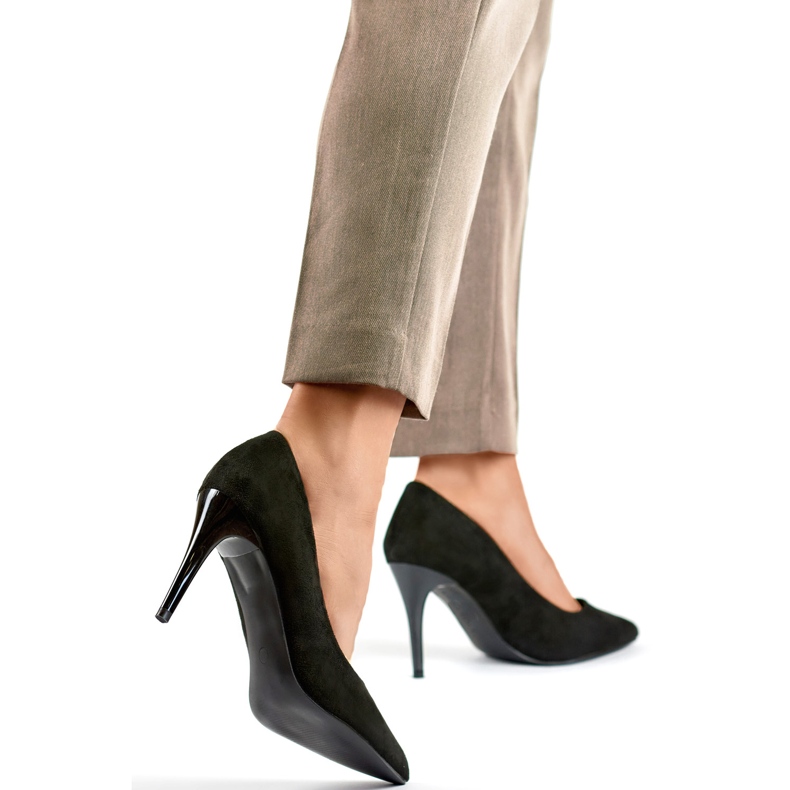 Klasické dámské vysoké podpatky B0-202B, černé černá 1