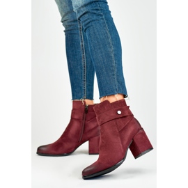 Kozačky Model Blaise 260041WI-SU Bordeaux Suede - PRIMO červený 2