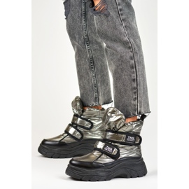 Sněhule se zapínáním na suchý zip 22-PY16062SI šedá 1