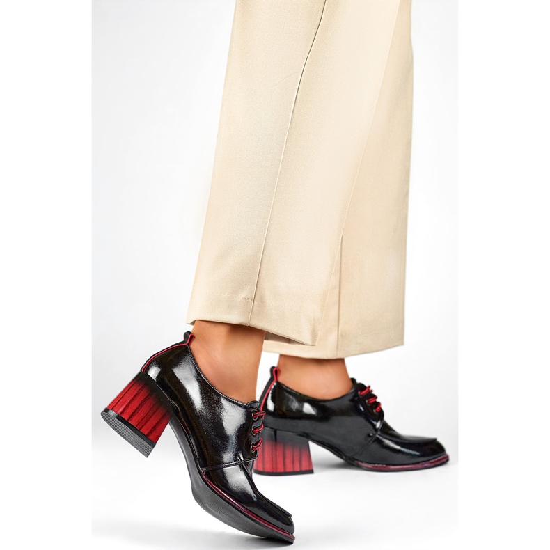 Dámské boty GD-FL439-B Lakovaná kůže černá 1