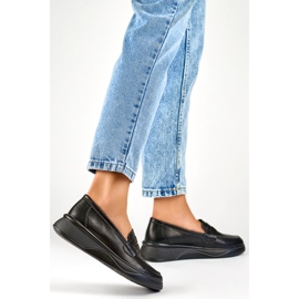 Černé dámské mokasíny 25-7937B černý 1