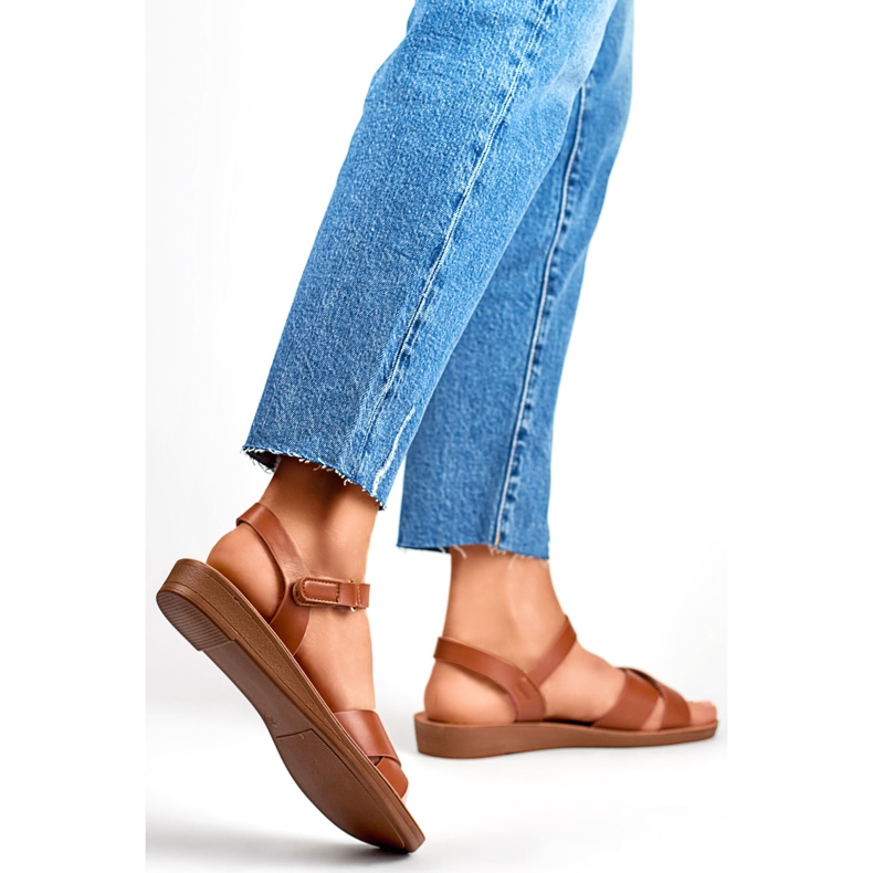 Dámské sandály PS10TA hnědé hnědý 1