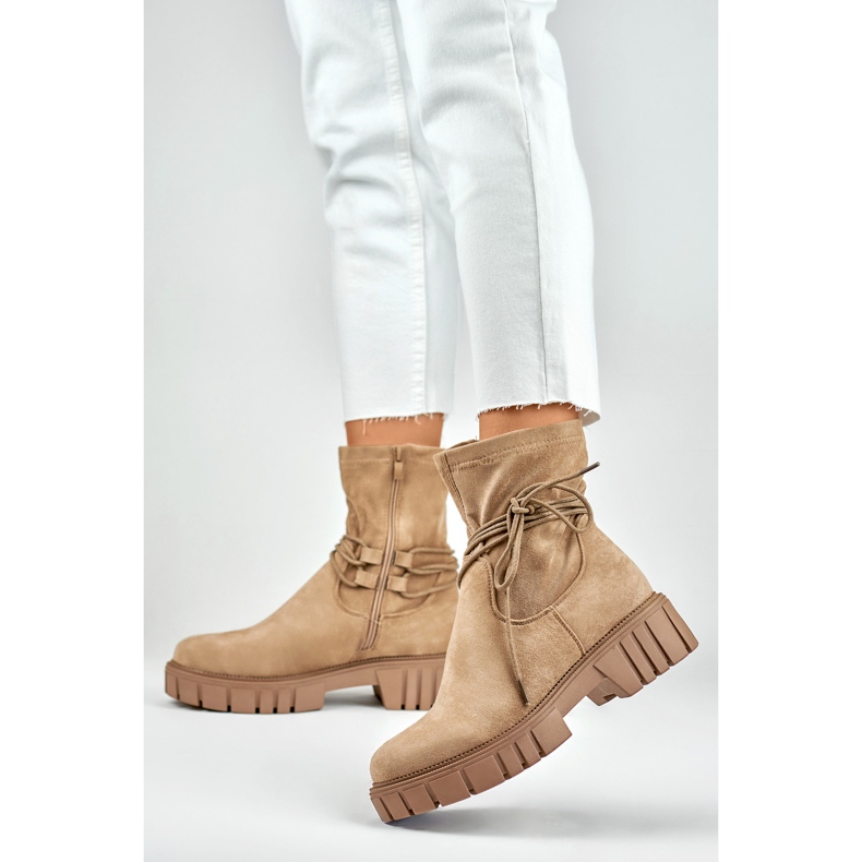 Kozačky Model DE1127NU Beige Suede - PRIMO béžový 1