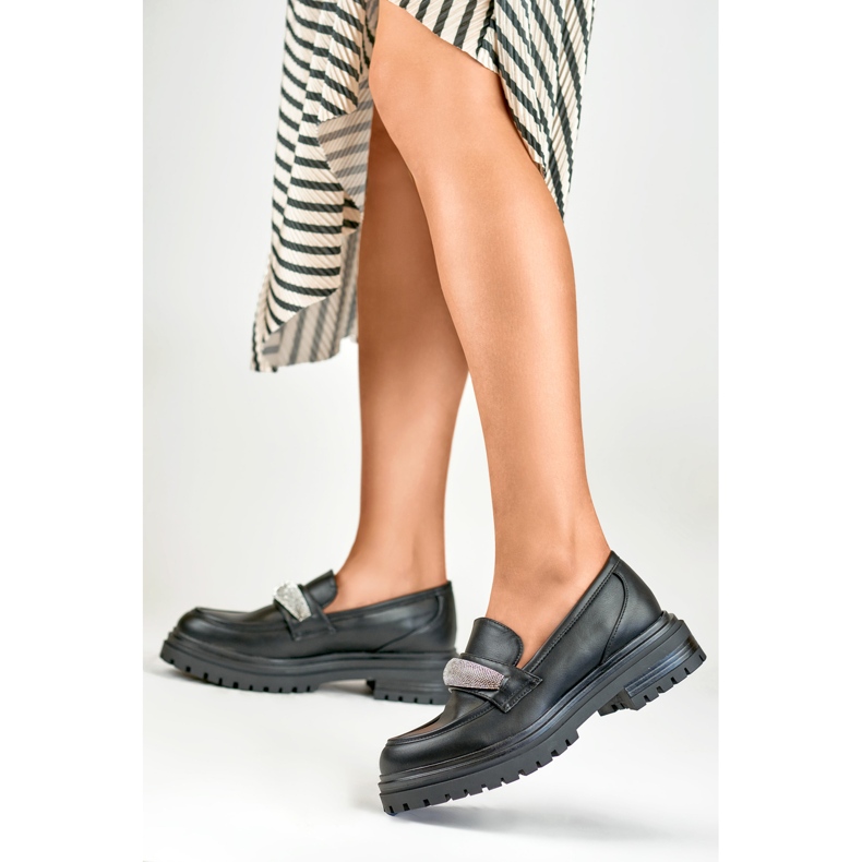 Dámské boty se zdobením 7961B černá 2