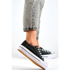 Dámské Tenisky na platformě QY832B černý 1