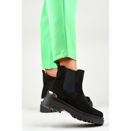 Dámské Chelsea Boots XJ-351B černý 1