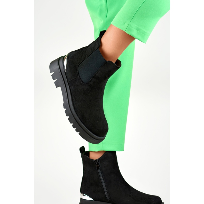 Dámské Chelsea Boots XJ-351B černý 2