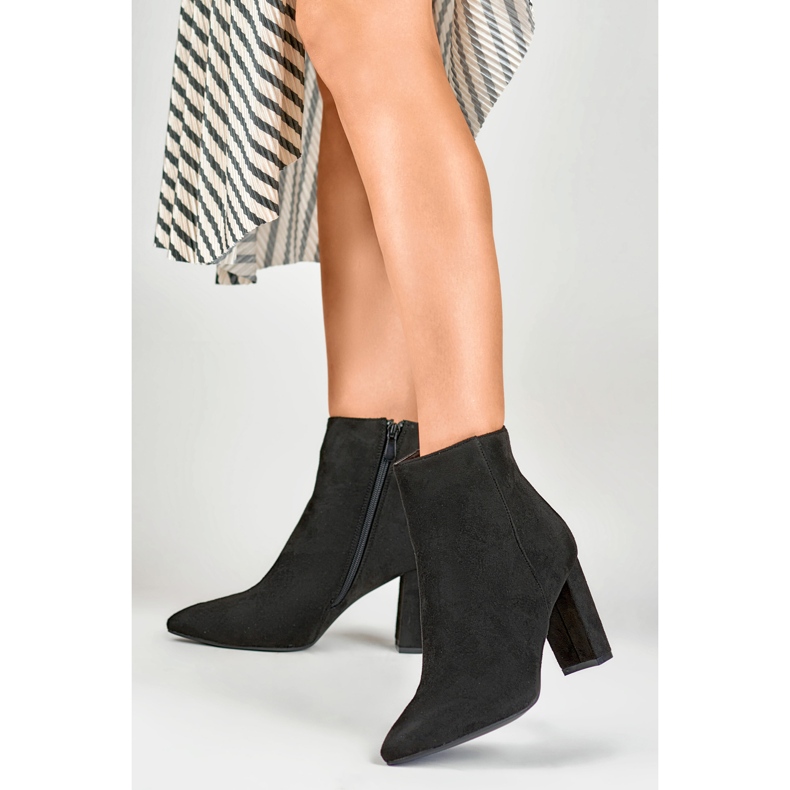 Boty Model DF3707B Černý semiš - PRIMO béžový 2