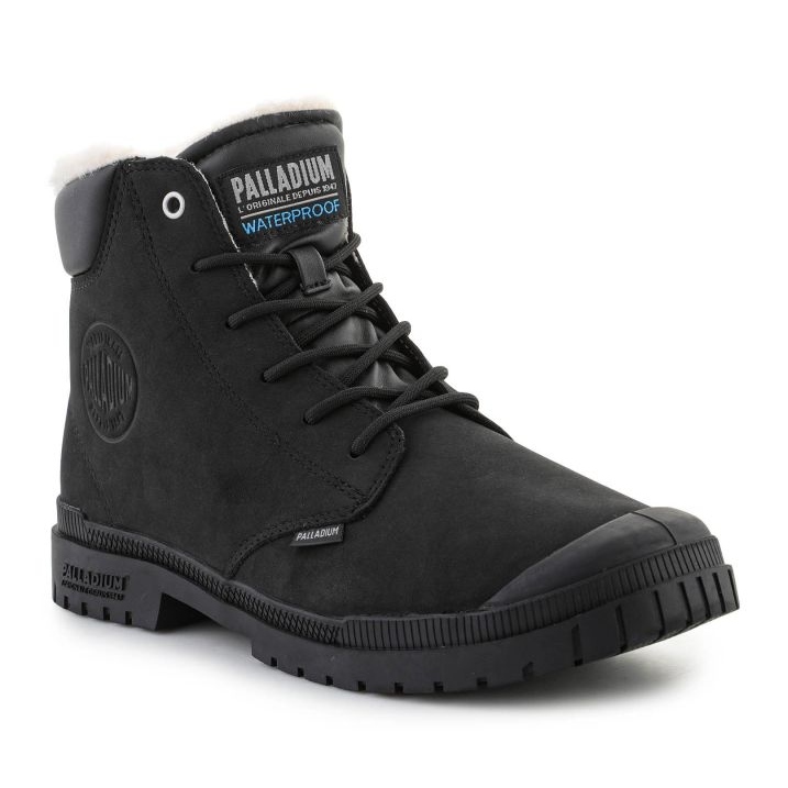 Boty Palladium sp20 Cuff Leather Waterproof Wl 79067-008-M černý 1